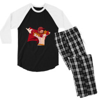 Crow All Out Attack Redraw D Men's 3/4 Sleeve Pajama Set | Artistshot