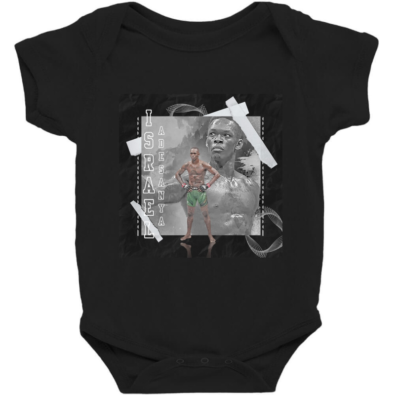 Israel Adesanya Mma Paper Poster Montr?al 3 Baby Bodysuit by trampolinnervous53 | Artistshot