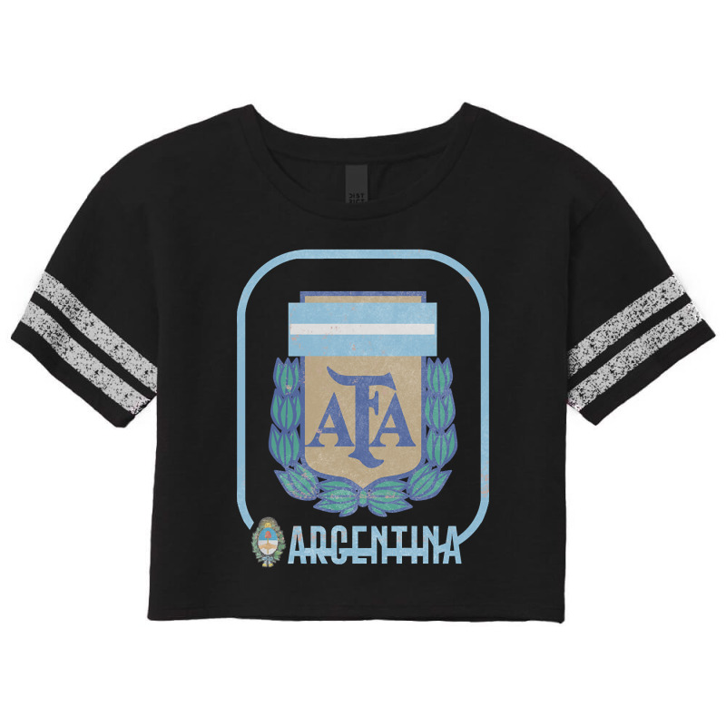 Argentina Vintage Faded Style Soccer Design Scorecard Crop Tee by MadonnaDaum45 | Artistshot