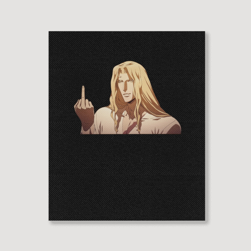 Alucard Flipping The Bird Portrait Canvas Print | Artistshot