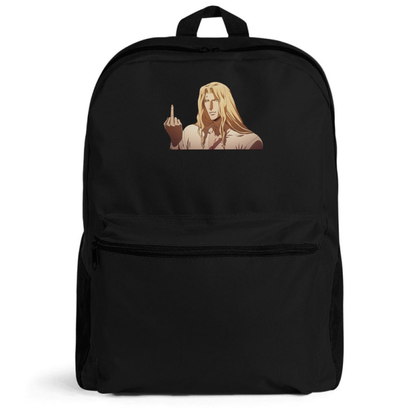 Alucard Flipping The Bird Backpack | Artistshot