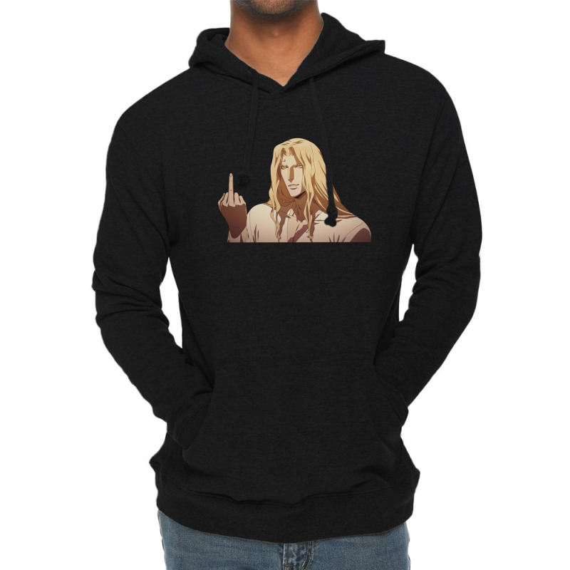 Alucard Flipping The Bird Lightweight Hoodie | Artistshot