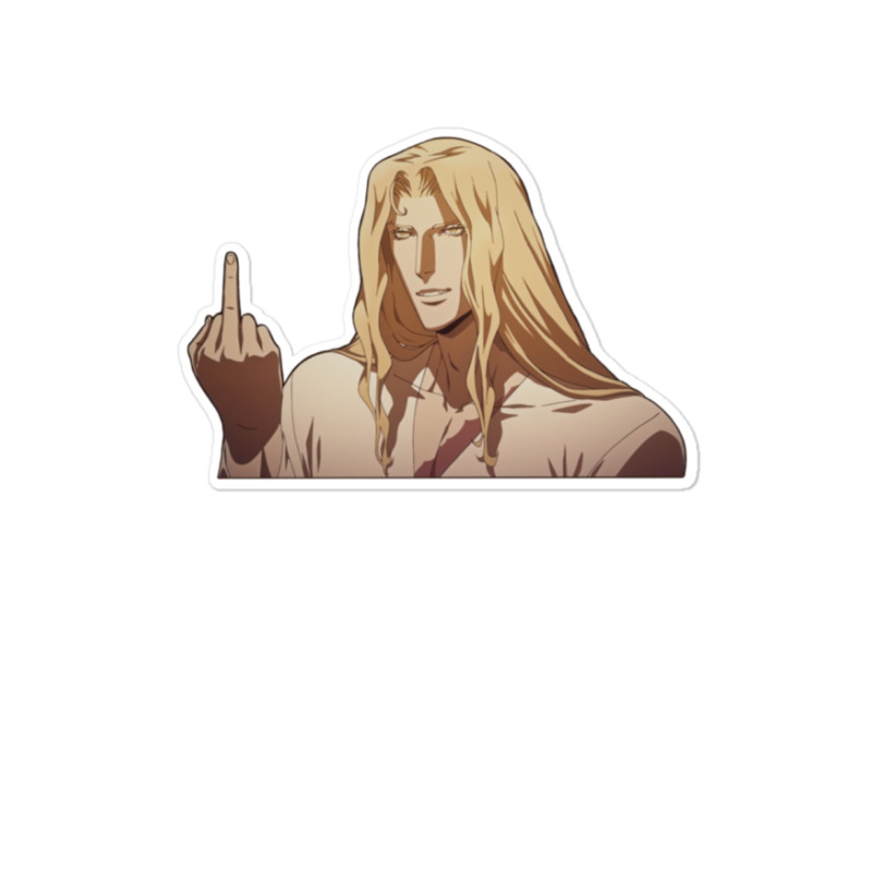 Alucard Flipping The Bird Sticker | Artistshot