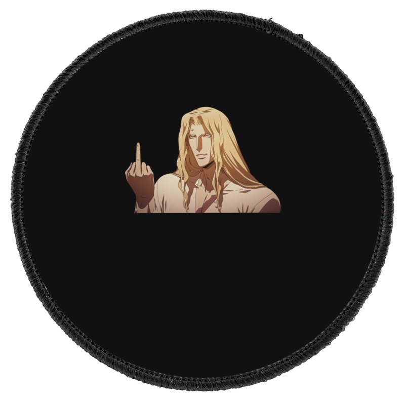 Alucard Flipping The Bird Round Patch | Artistshot