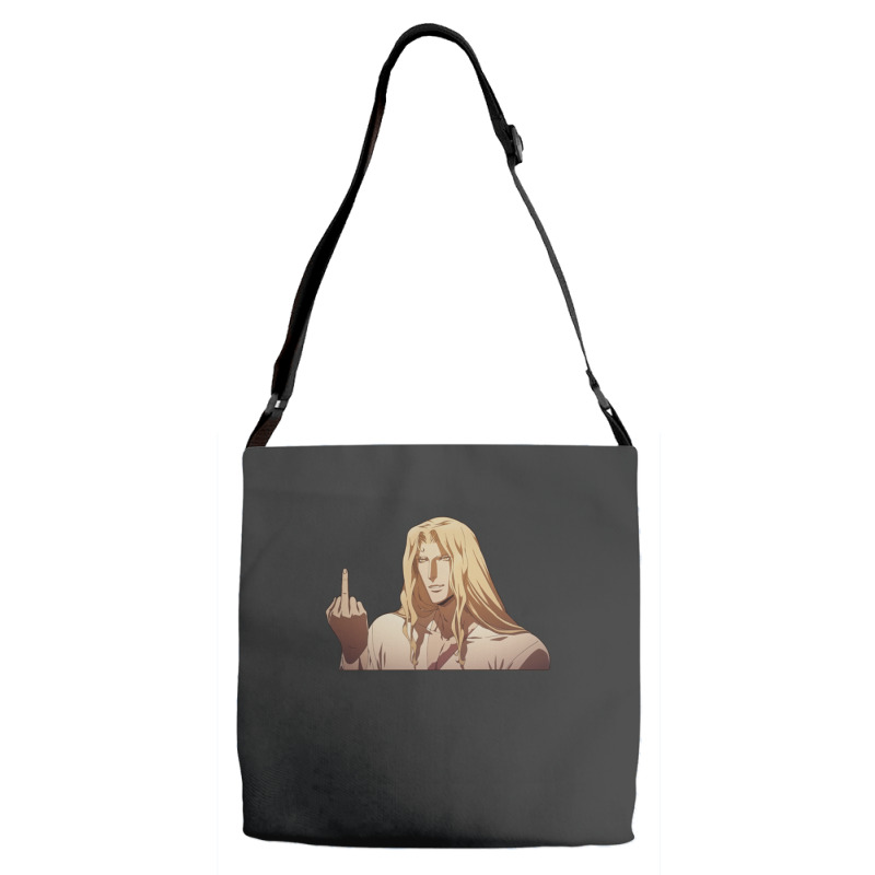 Alucard Flipping The Bird Adjustable Strap Totes | Artistshot