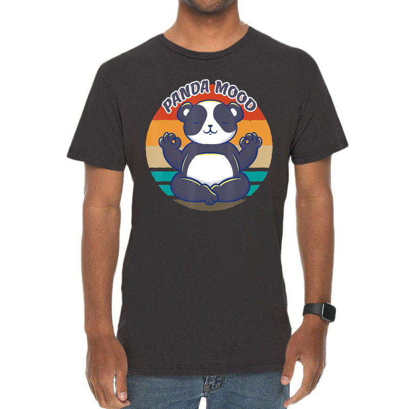 Limited Edition Panda Yoga Panda Mood Meditation Panda Playing Yoga Vintage T-Shirt by Kristina Ritchey | Artistshot