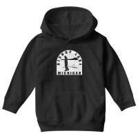 Bishop Lake Ice Fishing Michigan Youth Hoodie | Artistshot