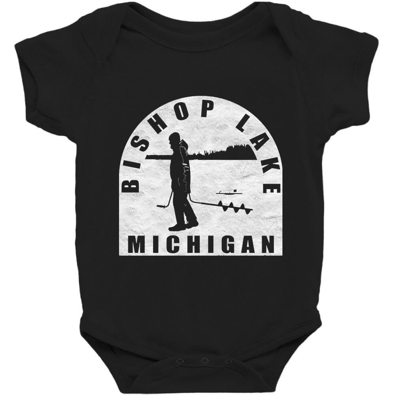 Bishop Lake Ice Fishing Michigan Baby Bodysuit | Artistshot