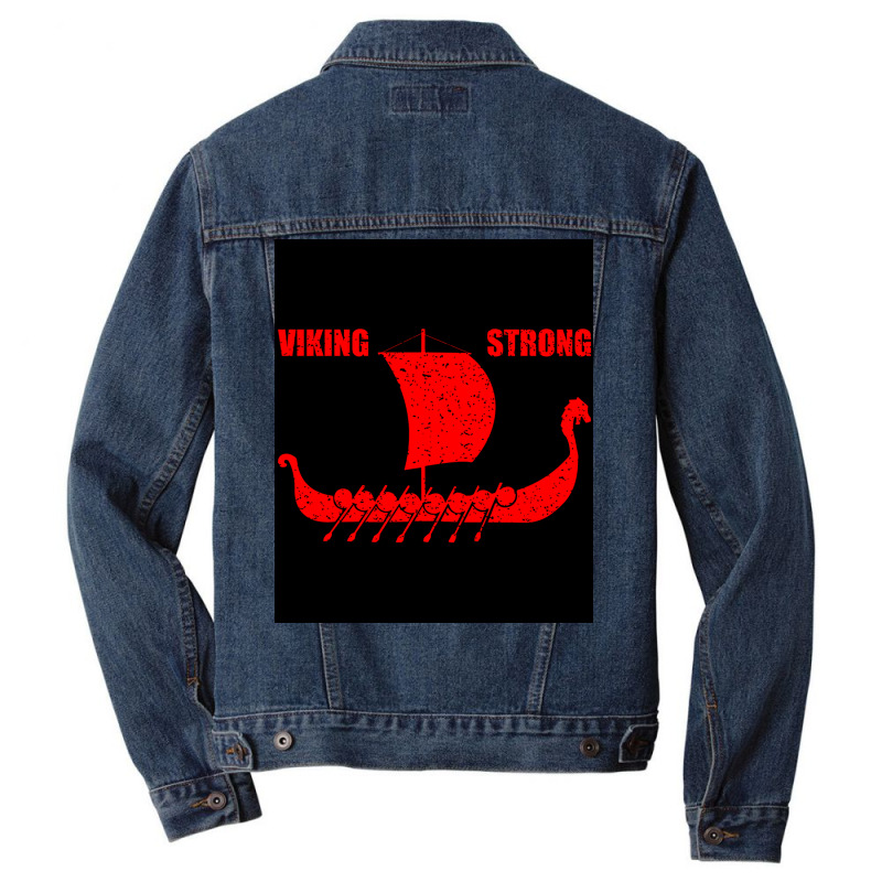 Viking Strong  Cute Summer Men Denim Jacket | Artistshot