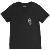 Pondering Astronaut V-neck Tee | Artistshot