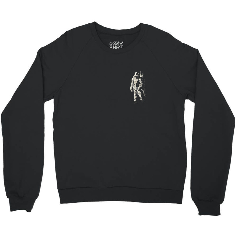 Pondering Astronaut Crewneck Sweatshirt | Artistshot