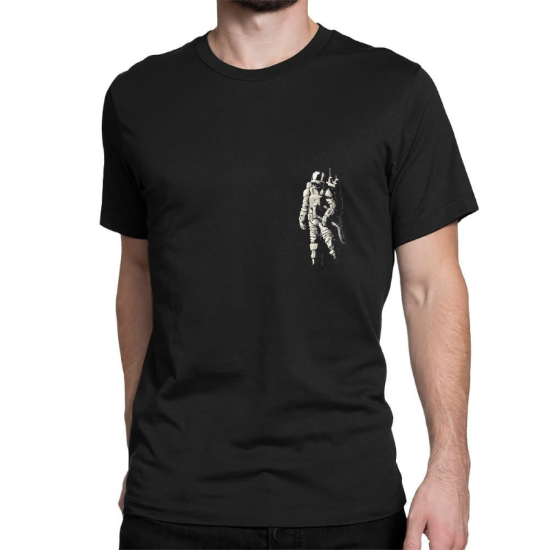 Pondering Astronaut Classic T-shirt | Artistshot