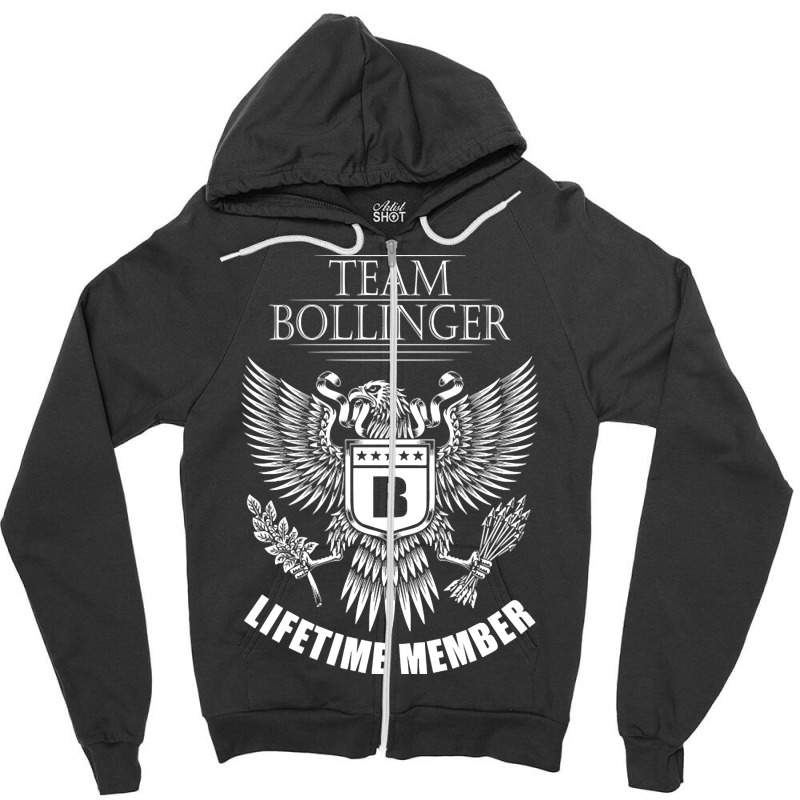 Bollinger Name Team Shirt Bollinger Lifetime Member Zipper Hoodie | Artistshot