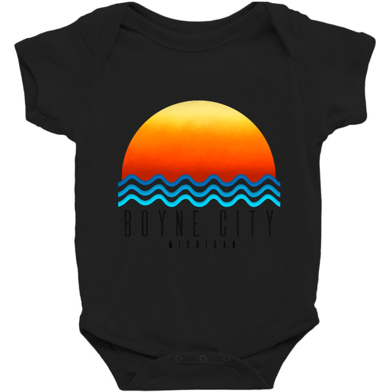 Boyne City Sunset Baby Bodysuit | Artistshot