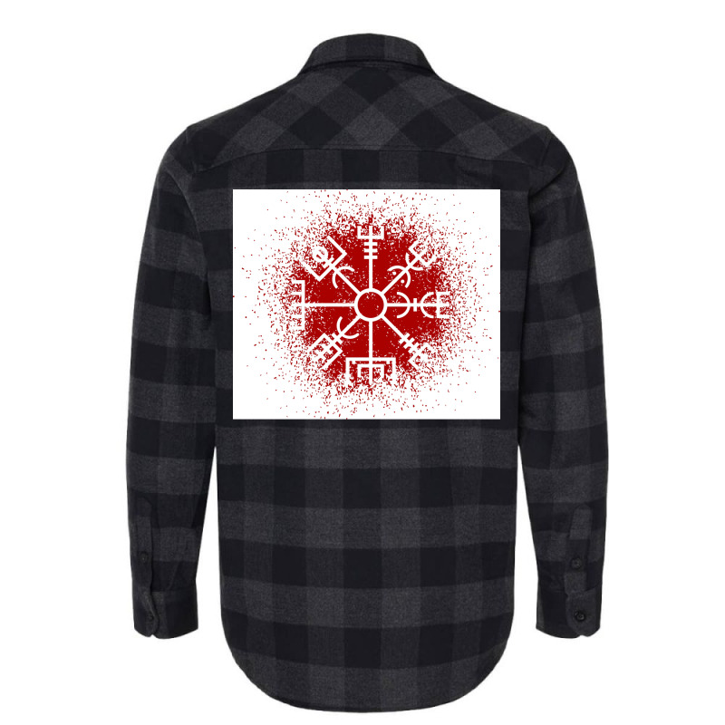 Vegvisir Red Spray  Yellow Blue Flannel Shirt | Artistshot