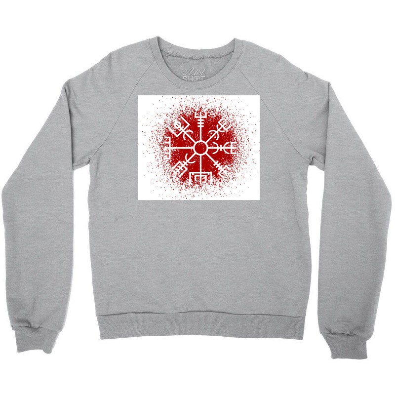 Vegvisir Red Spray  Yellow Blue Crewneck Sweatshirt | Artistshot