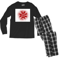 Vegvisir Red Spray  Yellow Blue Men's Long Sleeve Pajama Set | Artistshot