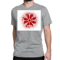 Vegvisir Red Spray  Yellow Blue Classic T-shirt | Artistshot