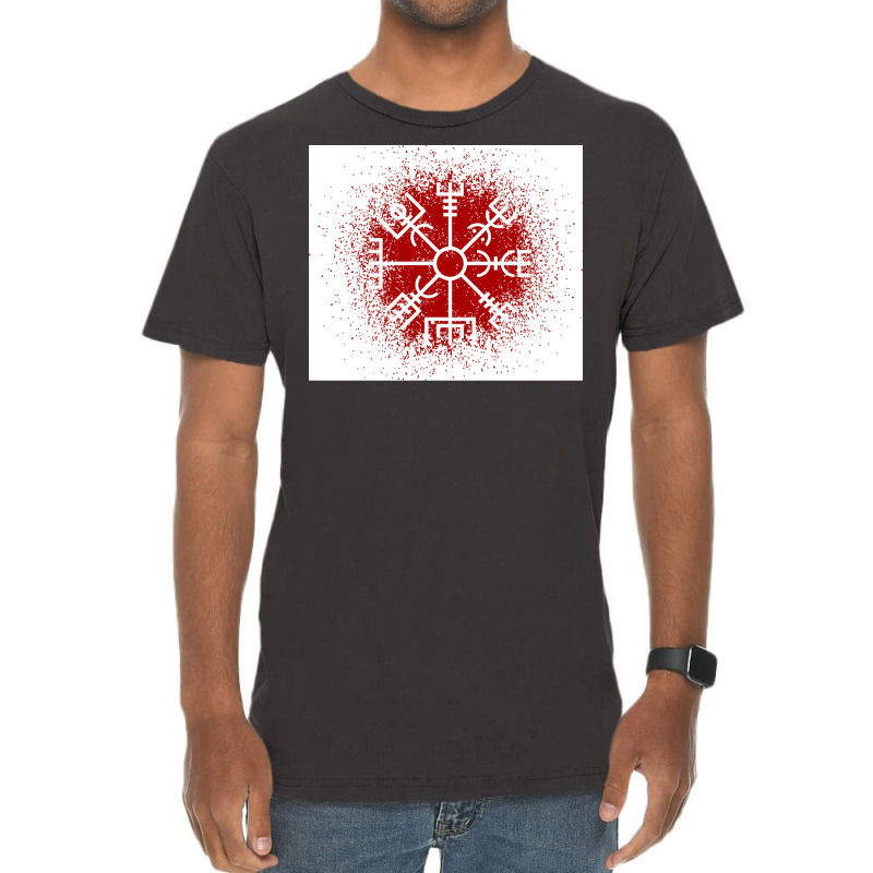 Vegvisir Red Spray  Yellow Blue Vintage T-shirt | Artistshot