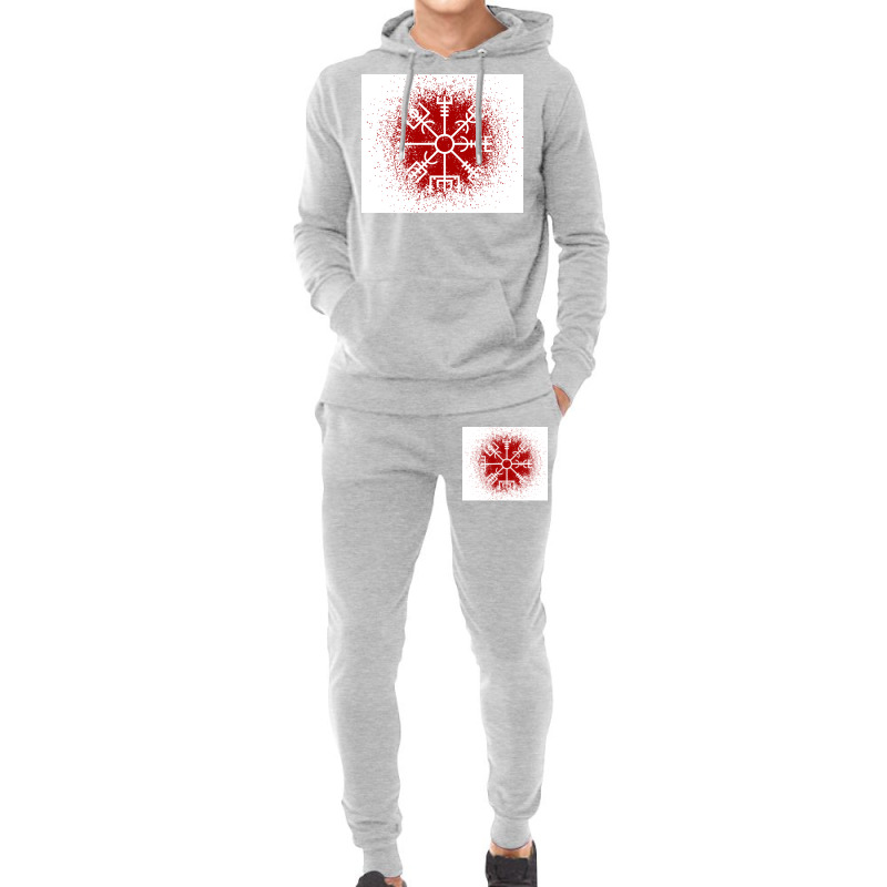 Vegvisir Red Spray  Yellow Blue Hoodie & Jogger Set | Artistshot