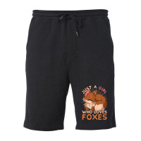 Just A Girl Who Loves Foxes Cute Wild Animal Women Gift Fox Fleece Short | Artistshot