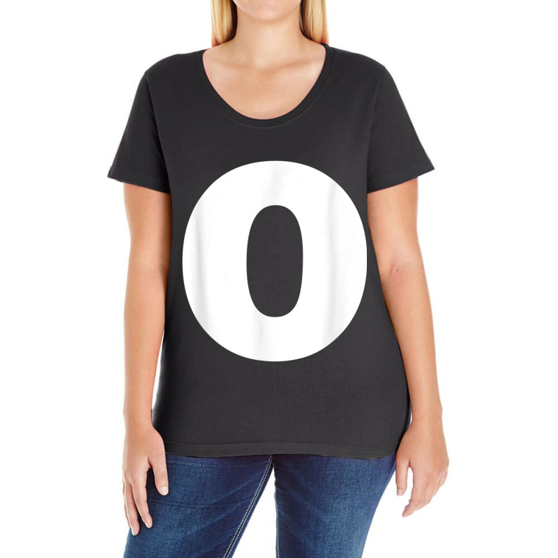 Letter O Capital Alphabet Monogram Initial Ladies Curvy T-Shirt by JoshuaDavidRocoe | Artistshot