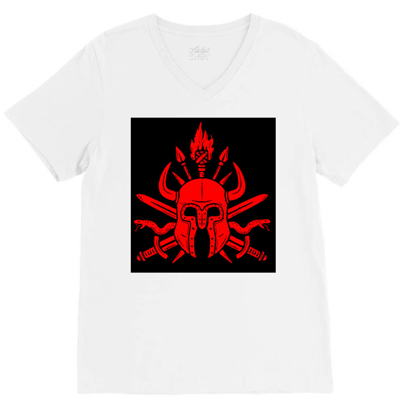 Viking Viken Helmet Emblem  Summer Aesthetic V-neck Tee | Artistshot