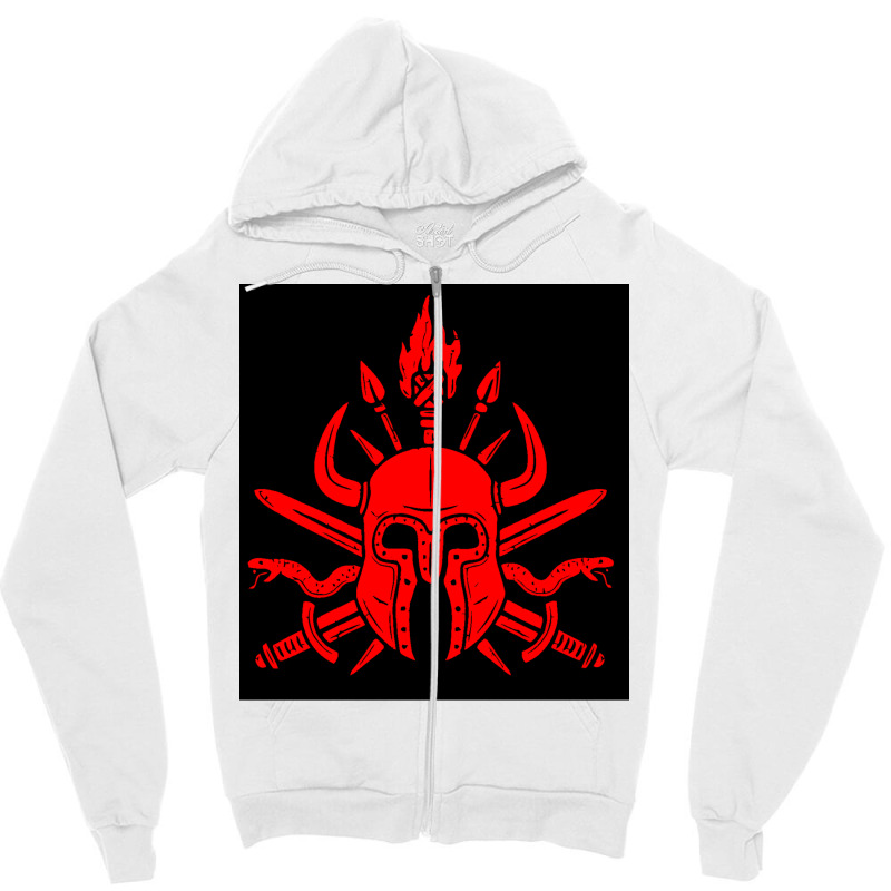 Viking Viken Helmet Emblem  Summer Aesthetic Zipper Hoodie | Artistshot