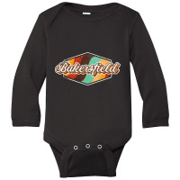 Bakersfield City Long Sleeve Baby Bodysuit | Artistshot