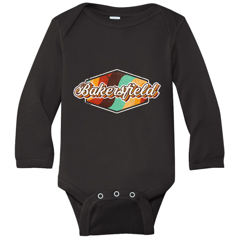 Bakersfield City Long Sleeve Baby Bodysuit by CrystalRied88 | Artistshot