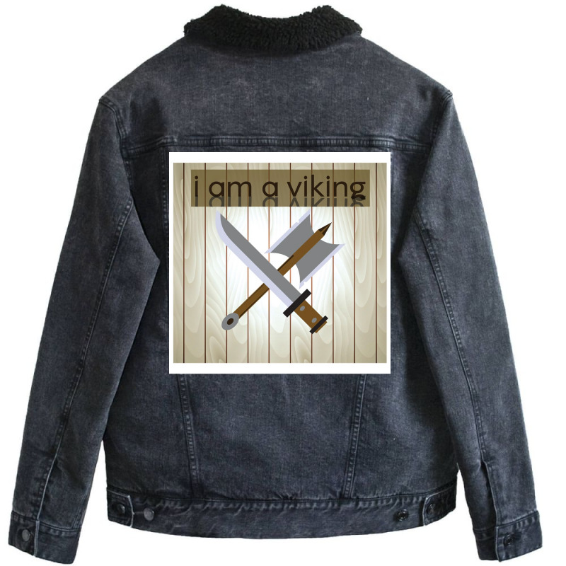 Viking  Retro Tumblr Unisex Sherpa-lined Denim Jacket | Artistshot