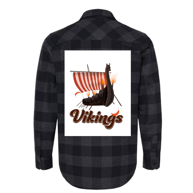 Vikings  Green Retro Flannel Shirt | Artistshot