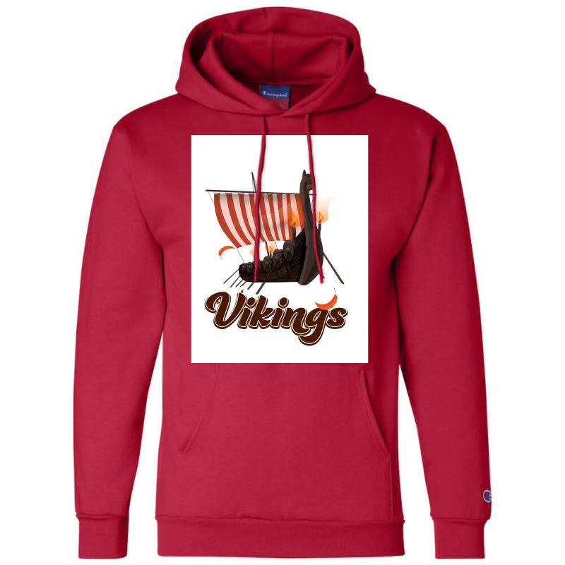 Vikings  Green Retro Champion Hoodie | Artistshot