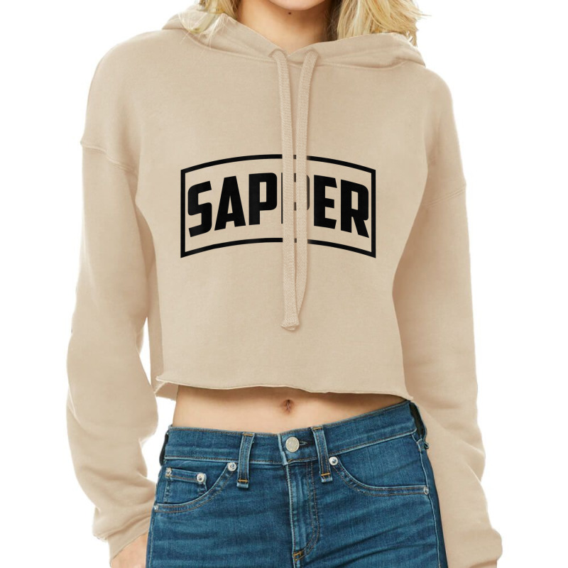 Sapper Tab   Combat Engineer T Shirt Cropped Hoodie by hamlerf | Artistshot