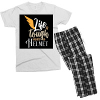 Vikings Life Is Tough Wear A Helmet Gift Idea  80s Hipster Men's T-shirt Pajama Set | Artistshot