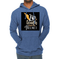 Vikings Life Is Tough Wear A Helmet Gift Idea  80s Hipster Lightweight Hoodie | Artistshot