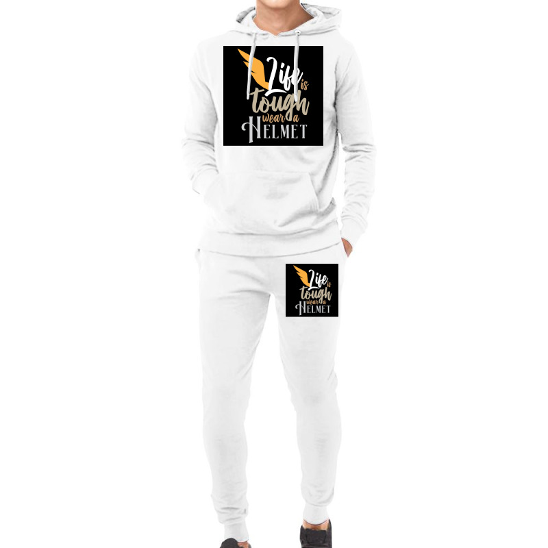 Vikings Life Is Tough Wear A Helmet Gift Idea  80s Hipster Hoodie & Jogger Set | Artistshot