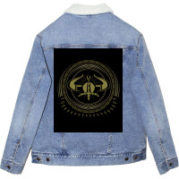 Viking Design  Vintage Aesthetic Unisex Sherpa-lined Denim Jacket | Artistshot