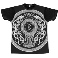 Berkanan Berkano Elder Futhark Runes Ancient Rune Symbol In White Graphic T-shirt | Artistshot