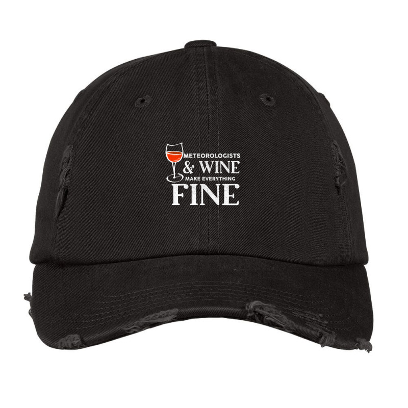 Meteorologists And Wine Make Everything Fine Meteorologist Vintage Cap | Artistshot