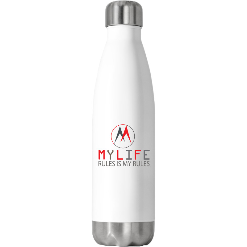 Life Tshirt Stainless Steel Water Bottle | Artistshot