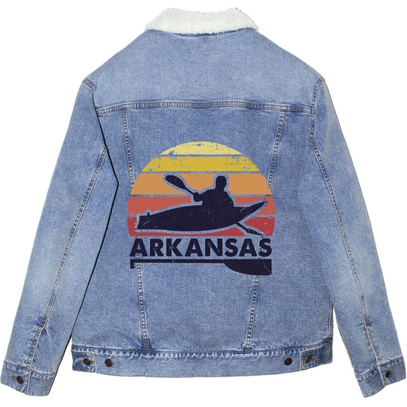 Arkansas Kayaking Gift Unisex Sherpa-Lined Denim Jacket by fumbledeafness270 | Artistshot