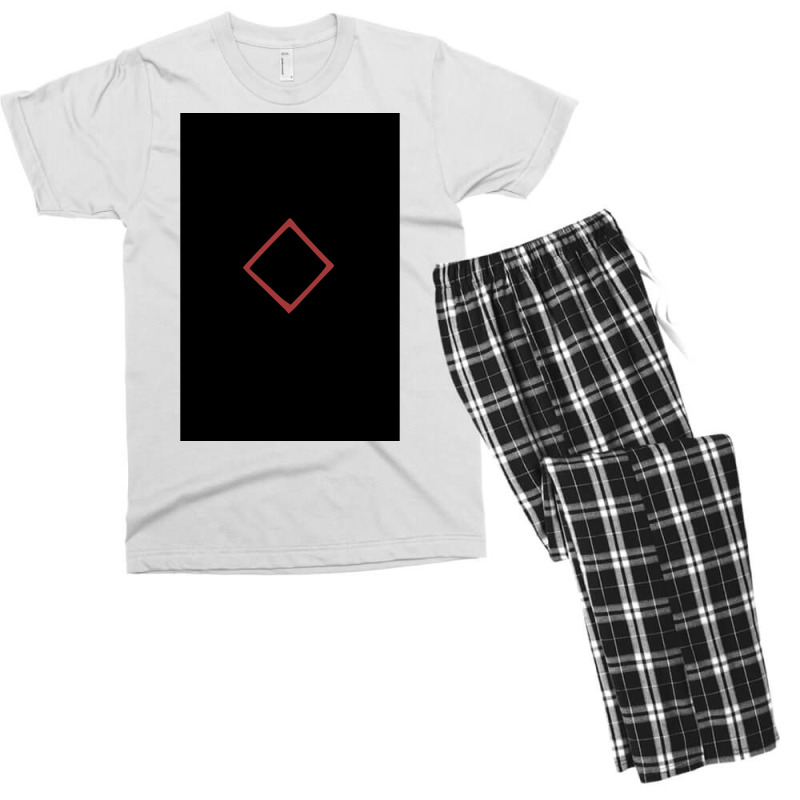 Viking Norse Rune Ingwaz Simple Red Amp Black  Cute Humor Men's T-shirt Pajama Set | Artistshot