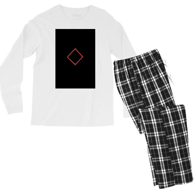 Viking Norse Rune Ingwaz Simple Red Amp Black  Cute Humor Men's Long Sleeve Pajama Set | Artistshot