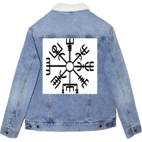 Viking Vegvisir  Hipster 70s Unisex Sherpa-lined Denim Jacket | Artistshot