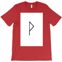 Viking Norse Rune Wunjo Simple Black Amp White  Red Cool T-shirt | Artistshot