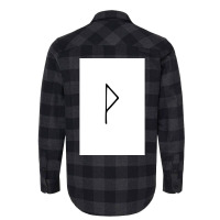 Viking Norse Rune Wunjo Simple Black Amp White  Red Cool Flannel Shirt | Artistshot