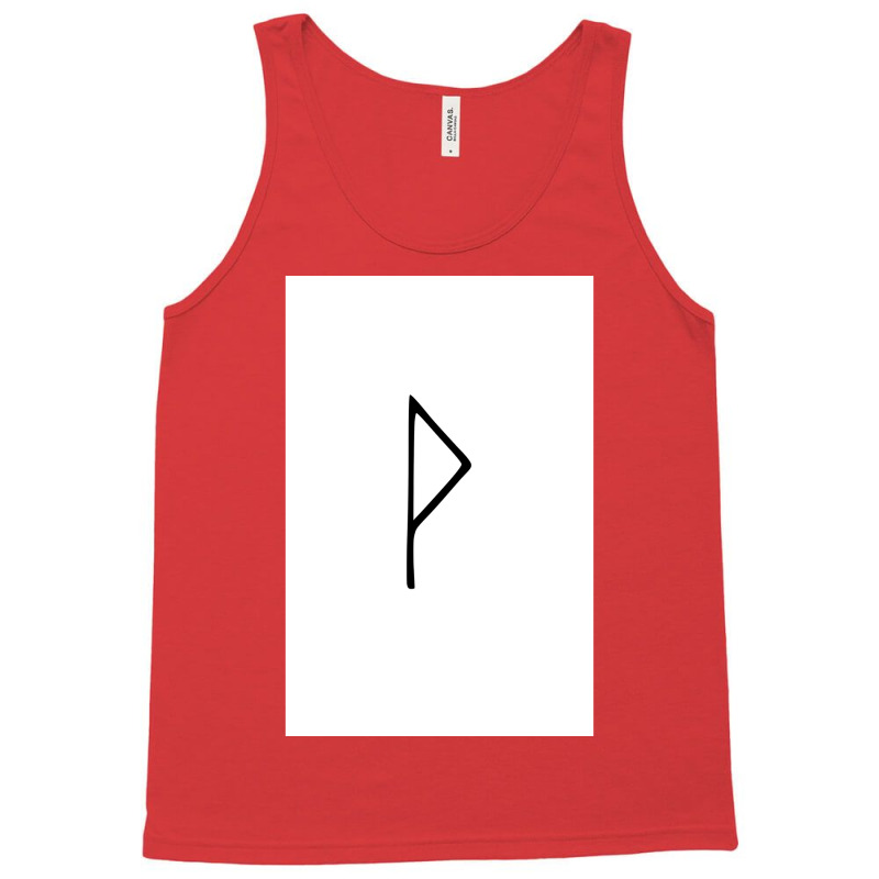 Viking Norse Rune Wunjo Simple Black Amp White  Red Cool Tank Top | Artistshot