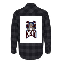 Viking Odin Norse God  Blue 70s Flannel Shirt | Artistshot