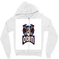 Viking Odin Norse God  Blue 70s Zipper Hoodie | Artistshot